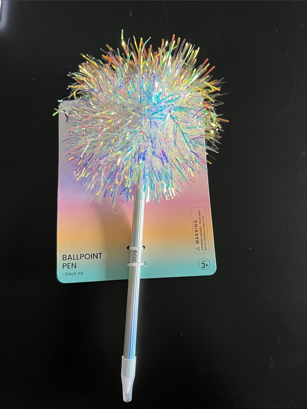 Yoobi Journal & Sparkle Pom-Pom Ballpoint Pen - Picture 2 of 3